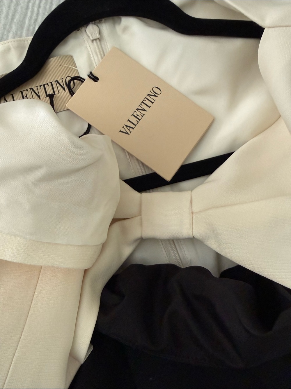 NWT $6,800 Valentino Colorblock Crepe Couture Midi Dress with Bow IT40=US4/6 - Picture 15 of 16